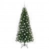 Sztuczna choinka z 300 diodami LED Zielony 180 cm PE i PVC