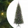 Sztuczna choinka z 300 diodami LED Zielony 180 cm PE i PVC