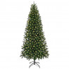 Sztuczna choinka z 300 diodami LED Zielony 210 cm PE i PVC