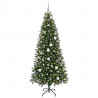 Sztuczna choinka z 300 diodami LED Zielony 210 cm PE i PVC