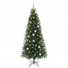 Sztuczna choinka z 300 diodami LED Zielony 210 cm PE i PVC