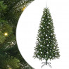 Sztuczna choinka z 300 diodami LED Zielony 210 cm PE i PVC
