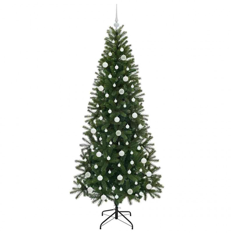 Sztuczna choinka z 300 diodami LED Zielony 210 cm PE i PVC