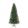 Sztuczna choinka z 300 diodami LED Zielony 210 cm PE i PVC