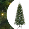 Sztuczna choinka z 300 diodami LED Zielony 210 cm PE i PVC