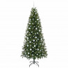 Sztuczna choinka z 300 diodami LED Zielony 210 cm PE i PVC