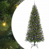 Sztuczna choinka z 300 diodami LED Zielony 210 cm PE i PVC