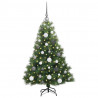 Sztuczna choinka z 150 diodami LED Zielony 120 cm PE i PVC