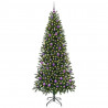 Sztuczna choinka z 300 diodami LED Zielony 210 cm PE i PVC