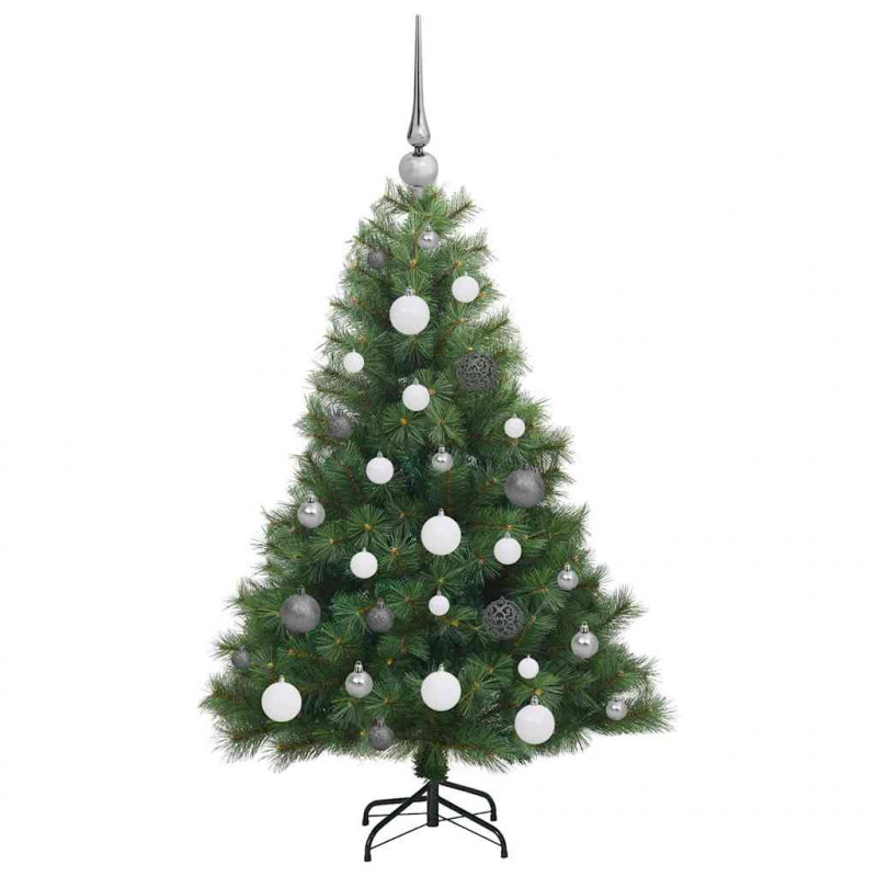 Sztuczna choinka z 150 diodami LED Zielony 120 cm PE i PVC