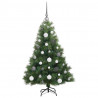 Sztuczna choinka z 150 diodami LED Zielony 120 cm PE i PVC
