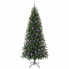 Sztuczna choinka z 300 diodami LED Zielony 210 cm PE i PVC