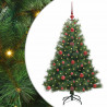 Sztuczna choinka z 150 diodami LED Zielony 120 cm PE i PVC