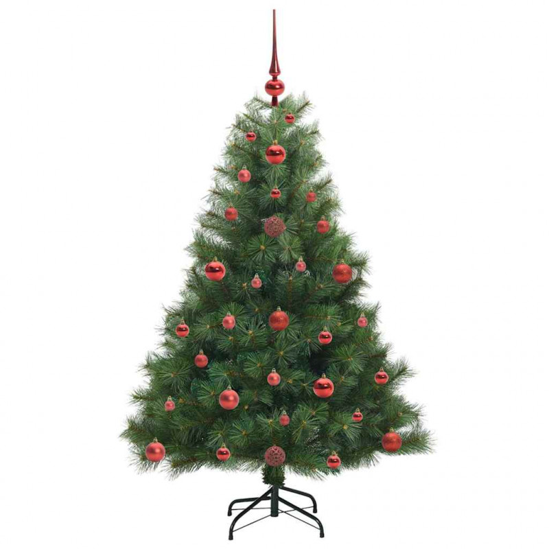 Sztuczna choinka z 150 diodami LED Zielony 120 cm PE i PVC