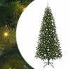 Sztuczna choinka z 300 diodami LED Zielony 240 cm PE i PVC
