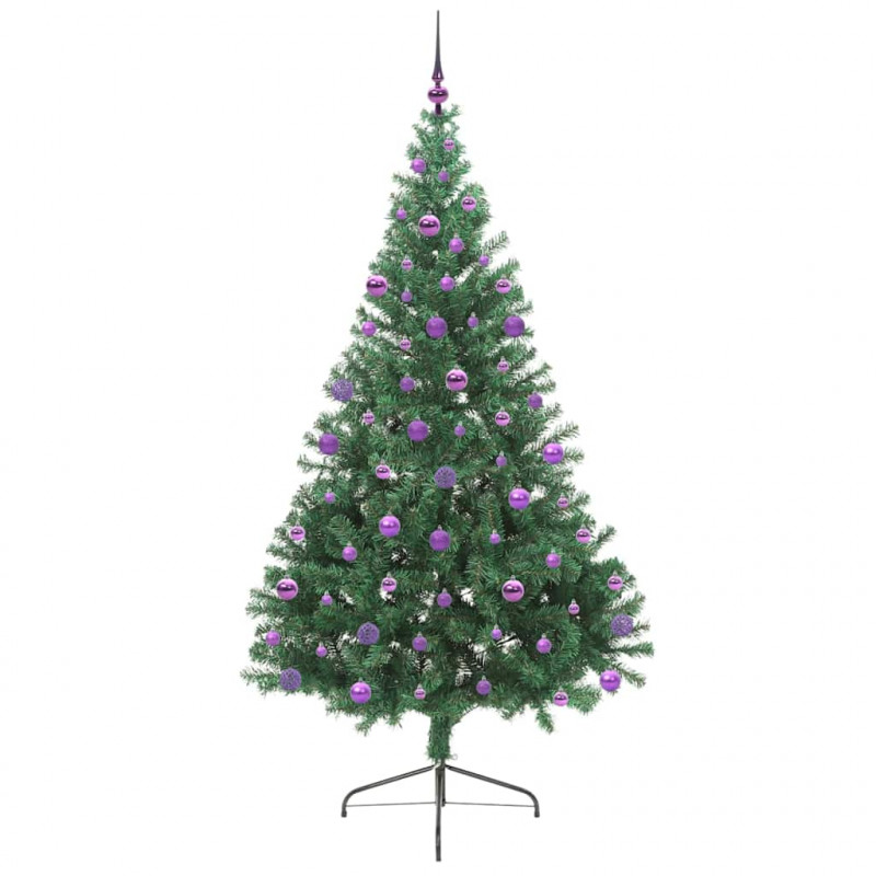 Sztuczna choinka z oświetleniem na Boże Narodzenie 210 cm PVC