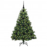 Sztuczna choinka z 150 diodami LED Zielony 120 cm PE i PVC