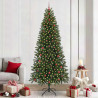 Sztuczna choinka z 300 diodami LED Zielony 240 cm PE i PVC
