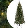 Sztuczna choinka z 300 diodami LED Zielony 240 cm PE i PVC