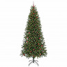 Sztuczna choinka z 300 diodami LED Zielony 240 cm PE i PVC