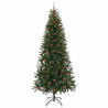 Sztuczna choinka z 300 diodami LED Zielony 240 cm PE i PVC