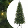 Sztuczna choinka z 300 diodami LED Zielony 240 cm PE i PVC