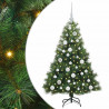 Sztuczna choinka z 150 diodami LED Zielony 120 cm PE i PVC