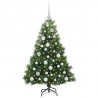 Sztuczna choinka z 150 diodami LED Zielony 120 cm PE i PVC