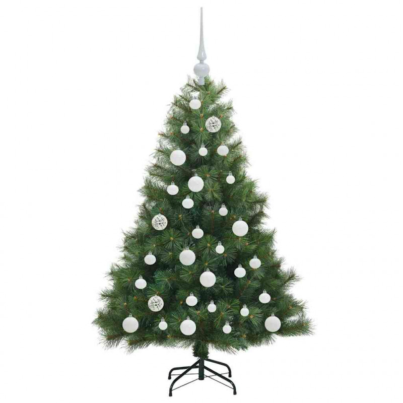 Sztuczna choinka z 150 diodami LED Zielony 120 cm PE i PVC