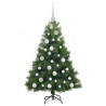 Sztuczna choinka z 150 diodami LED Zielony 120 cm PE i PVC
