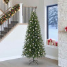 Sztuczna choinka z 300 diodami LED Zielony 240 cm PE i PVC