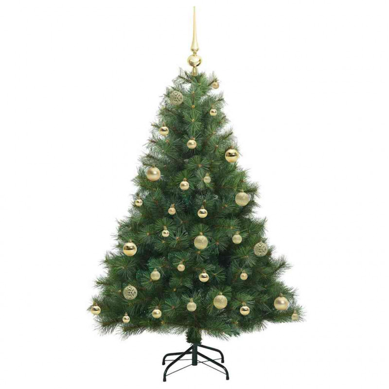 Sztuczna choinka z 150 diodami LED Zielony 120 cm PE i PVC