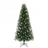 Sztuczna choinka z 300 diodami LED Zielony 240 cm PE i PVC