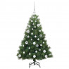 Sztuczna choinka z 150 diodami LED Zielony 120 cm PE i PVC