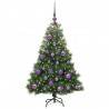 Sztuczna choinka z 150 diodami LED Zielony 120 cm PE i PVC