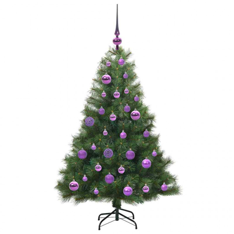 Sztuczna choinka z 150 diodami LED Zielony 120 cm PE i PVC