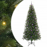 Sztuczna choinka z 300 diodami LED Zielony 240 cm PE i PVC