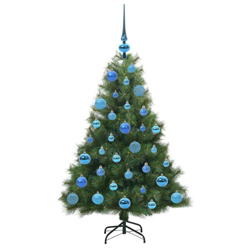 Sztuczna choinka z 150 diodami LED Zielony 120 cm PE i PVC