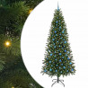 Sztuczna choinka z 300 diodami LED Zielony 240 cm PE i PVC
