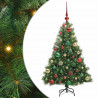 Sztuczna choinka z 150 diodami LED Zielony 120 cm PE i PVC