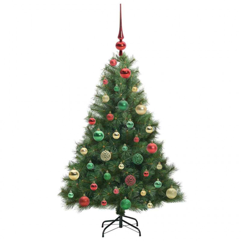 Sztuczna choinka z 150 diodami LED Zielony 120 cm PE i PVC