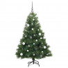 Sztuczna choinka z 150 diodami LED Zielony 150 cm PE i PVC