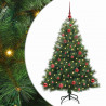 Sztuczna choinka z 150 diodami LED Zielony 150 cm PE i PVC