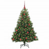 Sztuczna choinka z 150 diodami LED Zielony 150 cm PE i PVC