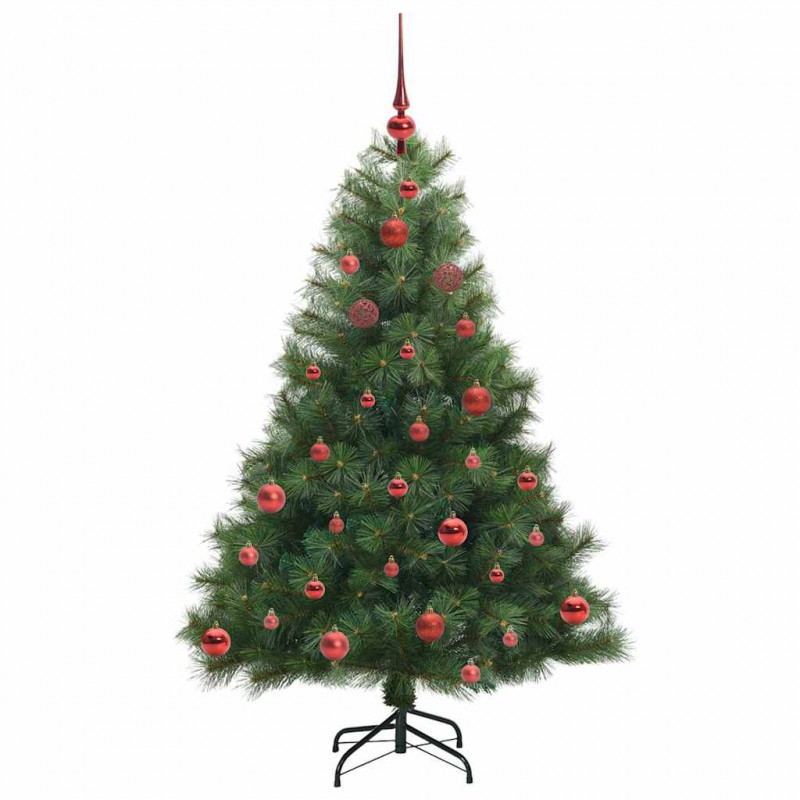Sztuczna choinka z 150 diodami LED Zielony 150 cm PE i PVC