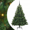 Sztuczna choinka z 150 diodami LED Zielony 150 cm PE i PVC