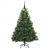 Sztuczna choinka z 150 diodami LED Zielony 150 cm PE i PVC