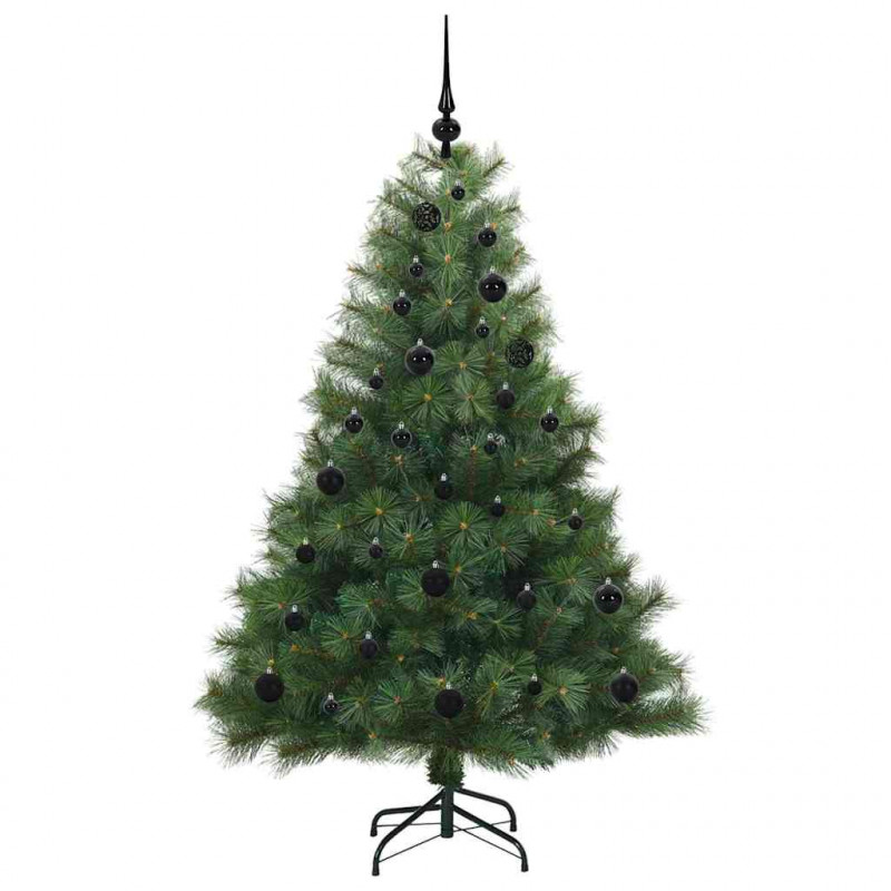 Sztuczna choinka z 150 diodami LED Zielony 150 cm PE i PVC