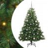 Sztuczna choinka z 150 diodami LED Zielony 150 cm PE i PVC