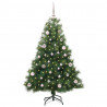 Sztuczna choinka z 150 diodami LED Zielony 150 cm PE i PVC